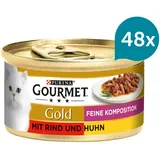 Purina Gourmet Gold Feine Komposition Rind & Huhn 24 x 85 g