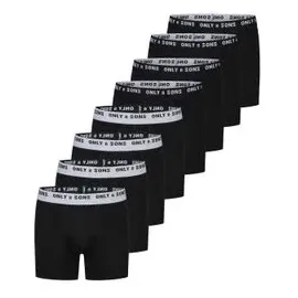 Only&Sons ONSSCOTT Schwarz XXL 8er Pack