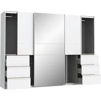 Forte Schwebetürenschrank 269 x 200 x 61 cm weiß