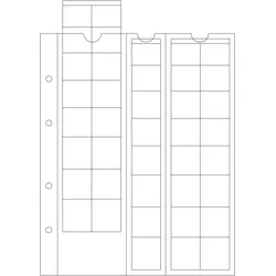 Münzhüllen OPTIMA, für EURO-Sätze bis 26 mm Ø, glasklar, 5er Pack