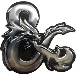 D&D metallischer Sticker mit Ampersand-Logo
