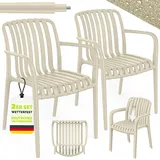 tillvex Gartenstuhl 2er Set 120 x 120 x 120 cm beige
