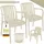 tillvex Gartenstuhl 2er Set 120 x 120 x 120 cm beige