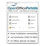 OpenOffice Portable - Office auf einen Stick für Unterwegs - 32 GB USB 3.0 Stick