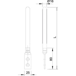OBO 5424151 Fang-/Erdeinführungsstange 1500mm Stahl tauchfeuerverzinkt 101 F1500