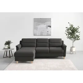sit&more Ecksofa SIT & MORE "Farö L-Form", grau (fango), B:234cm H:90cm T:168cm, Sofas, Ecksofa, inklusive Federkern, wahlweise mit Bettfunktion und Bettkasten