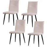 Hti-Living Esszimmerstuhl 4er Set Creme Salinas