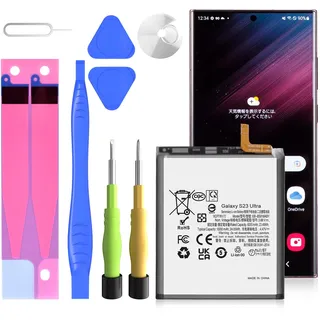 huaeng Akku für Galaxy S23 Ultra, 6200mAh EB-BS918ABY Ersatzakku für Galaxy S23 Ultra SM-S918U SM-S918B SM-S918U1 mit Reparaturwerkzeug (Nicht für S23)