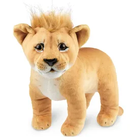 Brubaker Löwe Kuscheltier - 30 cm Stofftier - Baby Plüschtier Raubkatze Stehend - Kinder Plüsch Spielzeug Braun