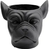 Kare Design Deko Übertopf Bulldog, Schwarz, Blumentopf, Dekoration, 37,5x33x34cm, 37,5x33x34,5cm