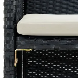 vidaXL Gartensofa 99 x 59 x 0 cm Schwarz
