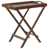 Beliani Amantea Gartentisch 68 x 45 x 73 cm Braun