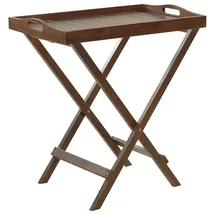 Beliani Amantea Gartentisch 68 x 45 x 73 cm Braun