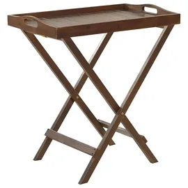 Beliani Amantea Gartentisch 68 x 45 x 73 cm Braun