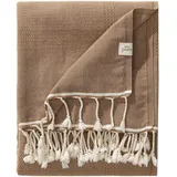 benuta pure Decke, Braun, 140x200 cm, - Moderner Kurzflor-Teppich für Wohnzimmer