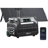 IEE P3200 Tragbare Powerstation mit 500W Solarpanel, 2048Wh/3200W(Max 6400W) LiFePO4 Akku, 80% Ladung <1 Std, Solargenerator für Camping, Wohnmobil & Notstrom(optional mit Solarpanel)