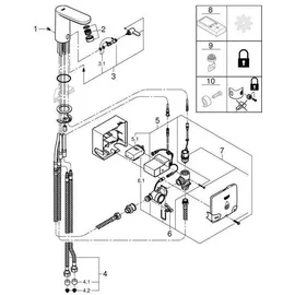 Grohe Eurosmart CE Powerbox Sensor-Armatur chrom 36386001