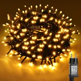 Lichterkette AußEn, 10 M 100 Leds Lichterkette Weihnachtsbaum, Lichterkette Outdoor Warmweiß Mit Memory-Funktion und 8 Beleuchtungsmodi geeignet für die Weihnachtsdekoration im Innen- und Außenbereich
