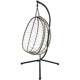 Svita Shelly Hängesessel mit Gestell Hängestuhl Hängesitz Hängekorb Natur