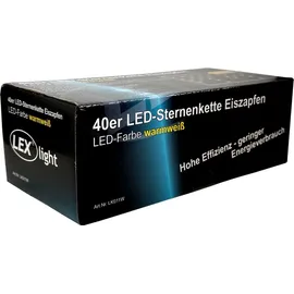 Mojawo 40er LED-Sternenvorhang Innen und Außen warmweiß