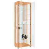 fif möbel Vitrine OPTIMA Standvitrine/Glasvitrine 2x Glastür,perfekt für Sammler,Sammlervitrine beige