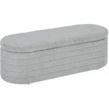 Homcom Sitzbank mit Stauraum Holzbeine, für Schlafzimmer, 116 x 41 x 40,5 cm, Hellgrau