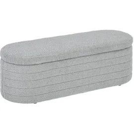 Homcom Sitzbank mit Stauraum Holzbeine, für Schlafzimmer, 116 x 41 x 40,5 cm, Hellgrau