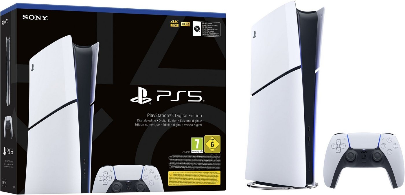 PlayStation 5 Digital Edition (Slim) schwarz|weiß
