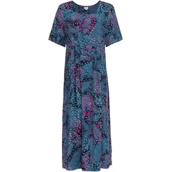 Viskose-Kleid, Muster blau, 44
