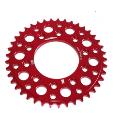 Kettenrad Alu CNC 420 - 43 Zähne - 5 Schrauben YCF Pit Bike rot