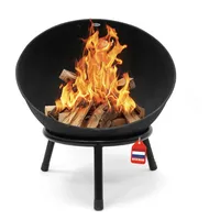 HEAT Outdoor Living Feuerkorb Kappa - Feuerschalen Für Den Garten - Feuerstelle Outdoor - Feuerschalen & Feuerkörbe - Feuertonne aus Lackierter Stahl - 56x56x60cm Schwarz