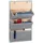 Relaxdays Wandorganizer Bambus mit 3 Jutemuster Fächer, 58 x 34 x 15 cm HxBxT Zeitungshalter für Büro und Flur, grau