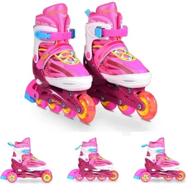 Byox Inliner Kinder Trina 3 in 1, Größe M 34-37 verstellbar, PU Rollen, 608ZB Lager