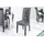 Riess-Ambiente Stuhl CASA - grau Samt mit Zierknöpfen Massivholzbeine Esszimmer modern