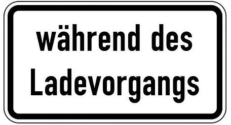 Verkehrszusatzzeichen 