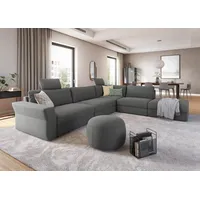 sit&more Ecksofa »Cadabra L-Form«, Breite 356 cm, mit Sitztiefenverstellung grau