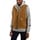 CARHARTT Washed Duck Lined Mock Neck Vest Carhartt® Brown L