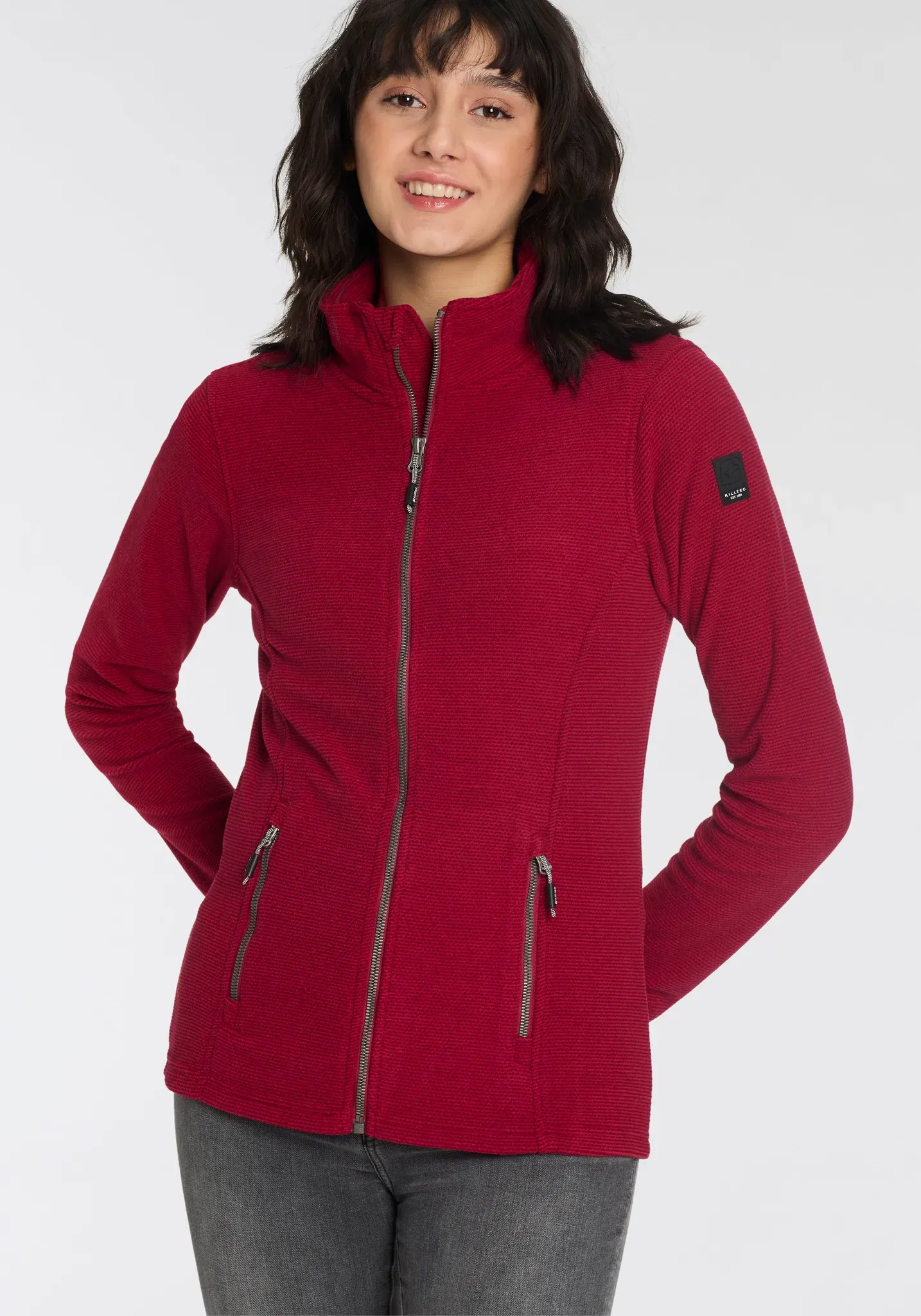 Fleecejacke KILLTEC Gr. 38, rot Damen Jacken