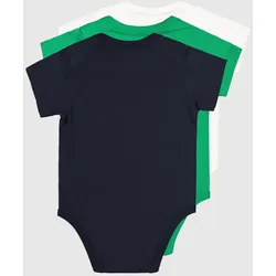 Langarmbody CHAMPION "3PK SHORTSLEEVE BODYSUITS", Kinder, Gr. 9 (68), N-Gr, nny, wht, bai, Obermaterial: 100% Baumwolle, sportlich, Bodies