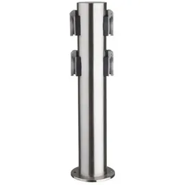 Heitronic 35104 Gartensteckdose 4fach Edelstahl erhöhter Berührungsschutz