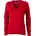 Ladies V-Neck Pullover Klassischer Baumwoll-Pullover rot Gr M