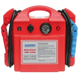 Kunzer Akku-Start tragbar 12V 2.370/800 A – Startgerät mit austauschbarer AGM Batterie auf Blei-Säure-Basis