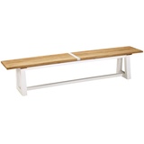 BEST Freizeitmöbel Campione 220 x 40 x 45 cm weiß/teak