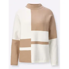 CREATION L Jacquard-Pullover beige 44