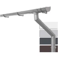 Inefa Dachrinnen Set PVC 8m NW 100 halbrund für