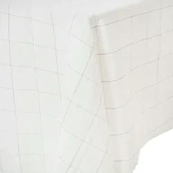 Tischdecke Bergen 150x250 cm - Weiß Rechteck Stoff Amadeus 150x2 cm