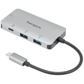 Targus USB-C Multiport-Hub mit 2 USB-A und 2 USB-C-Anschlüssen und 100 W PD Pass-Through