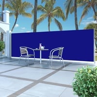 vidaXL Ausziehbare Seitenmarkise 160x500 cm Blau