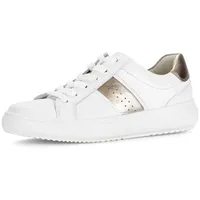 Gabor Sneaker Damen Weite G Weiß/Gold 38