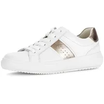 Gabor Sneaker Damen Weite G Weiß/Gold 38